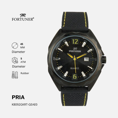 Fortuner Jam Tangan Analog Strap Karet Pria Original Vitor