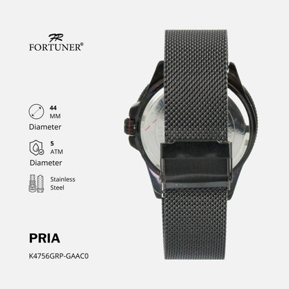 Fortuner Jam Tangan Pria Analog Strap Stainless Rantai Pasir Wincenty