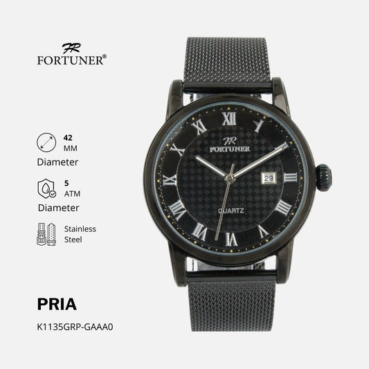 Fortuner Jam Tangan Pria Analog Strap Rantai Pasir Xaviero