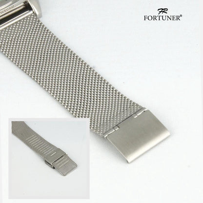 Fortuner Jam Tangan Pria Analog Strap Stainless Rantai Pasir Vitus