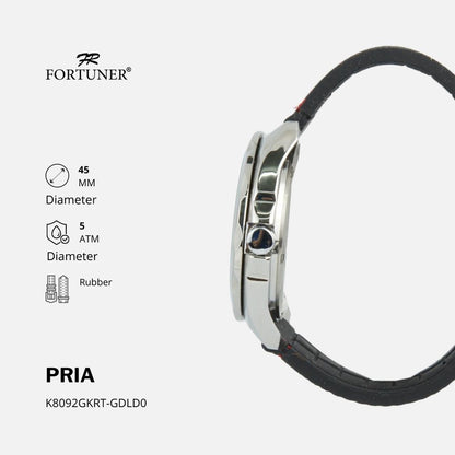 Fortuner Jam Tangan Analog Strap Karet Pria Original Vitor