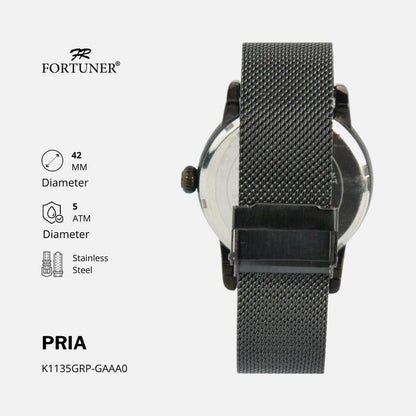 Fortuner Jam Tangan Pria Analog Strap Rantai Pasir Xaviero