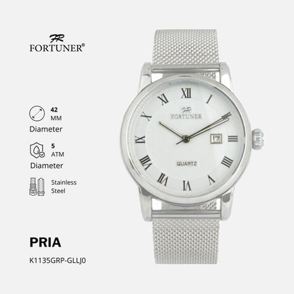 Fortuner Jam Tangan Pria Analog Strap Rantai Pasir Xaviero