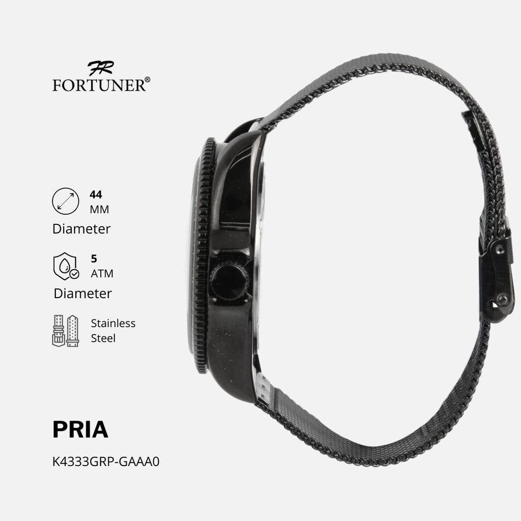 Fortuner Jam Tangan Rantai Pria Korea Original Milanese Ivica