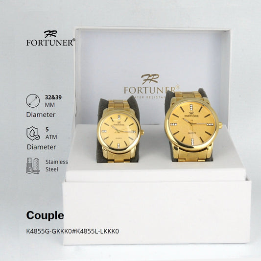 Fortuner Jam Tangan Couple Stainless Pria Wanita Anti Air Sacha