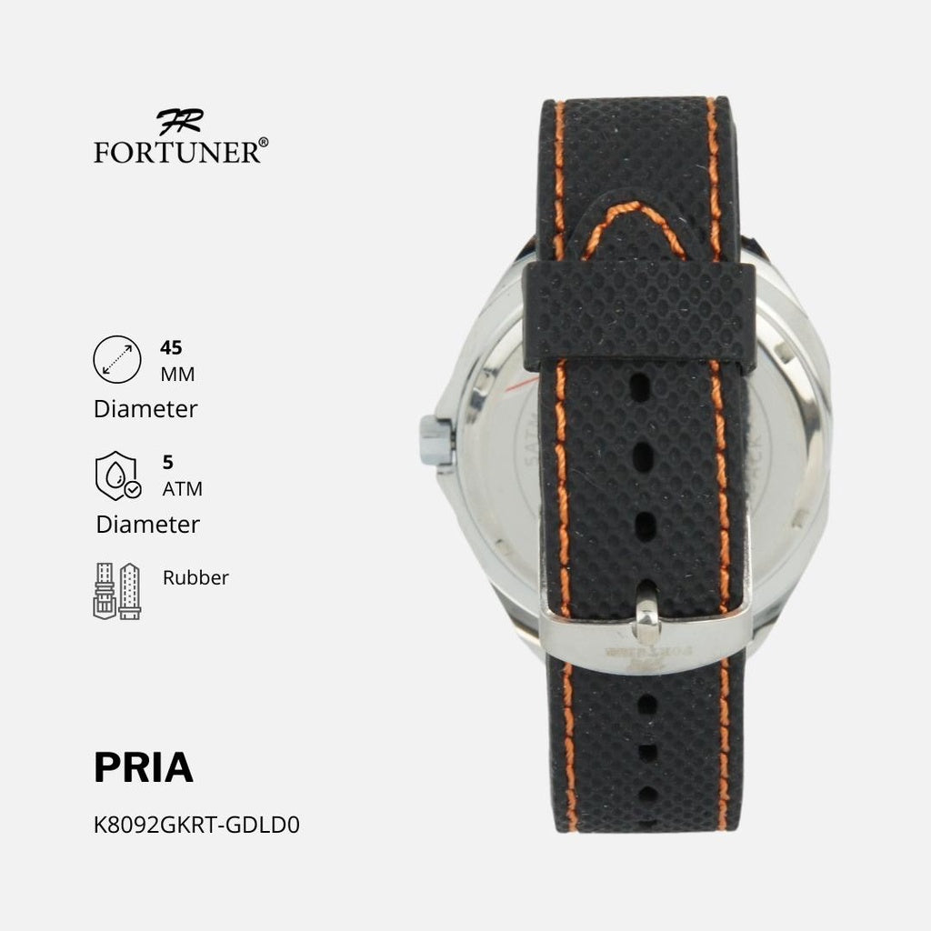 Fortuner Jam Tangan Analog Strap Karet Pria Original Vitor