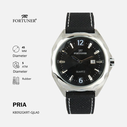 Fortuner Jam Tangan Analog Strap Karet Pria Original Vitor