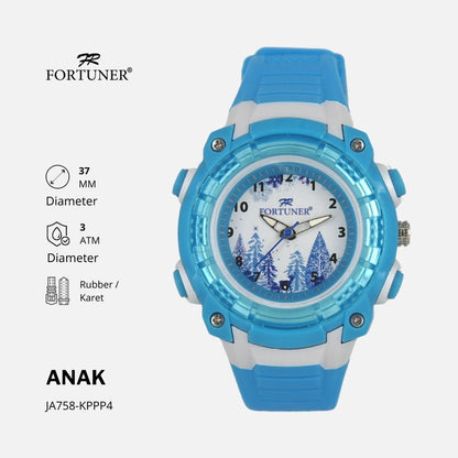 Fortuner Jam Tangan Anak Analog Karet Anti Air Christmas Edition Robin