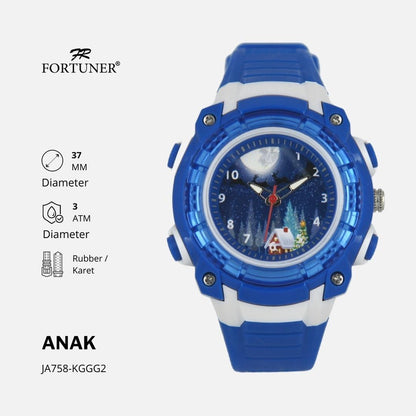 Fortuner Jam Tangan Anak Analog Karet Anti Air Christmas Edition Robin