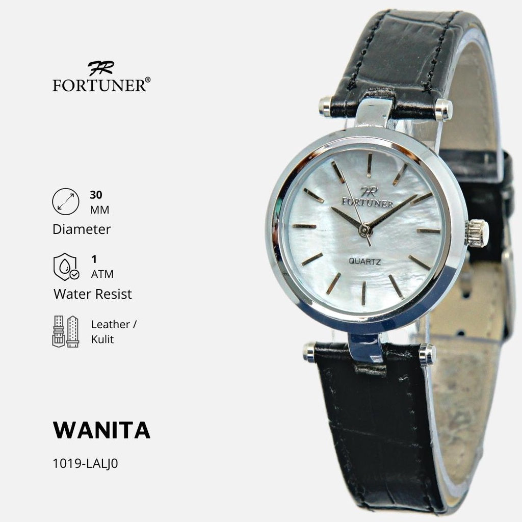 Fortuner Jam Tangan Wanita Analog Fashion Kulit Tahan Air Aleka