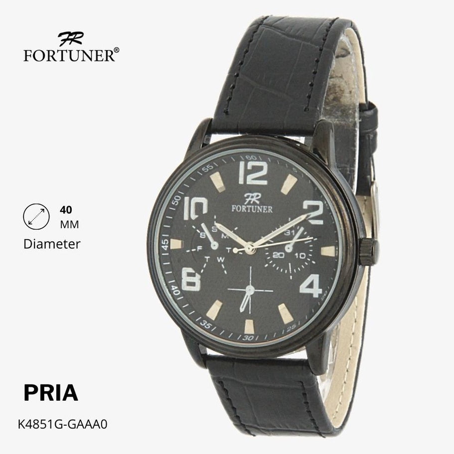 Fortuner Jam Tangan Classic Fashion Pria Water Resist Analog Kulit Haynes