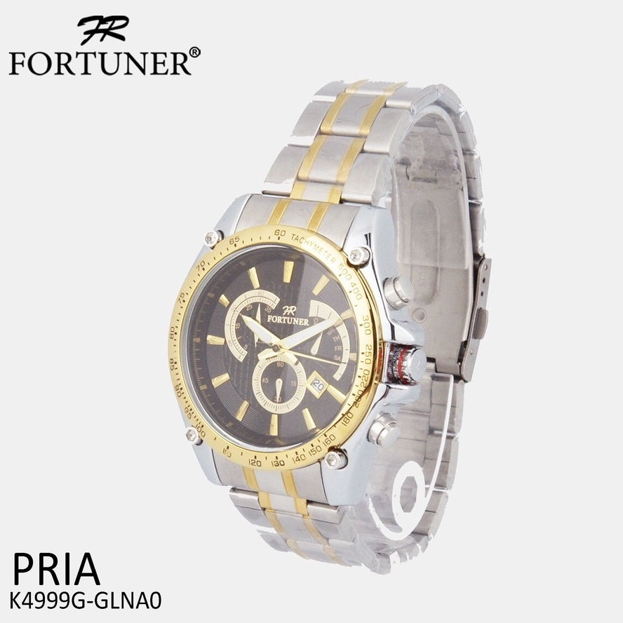 Fortuner Jam Tangan Analog Pria Chrono Water Resistant Denley