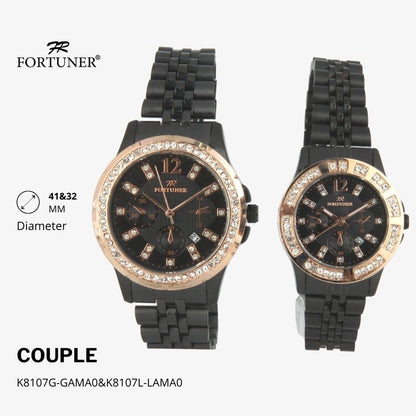 Fortuner Jam Tangan Couple Tahan Air Stainless Analog Fashion Water Resist Charly