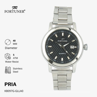 Fortuner Jam Tangan Analog Pria Water Resistant Rantai Kinsley