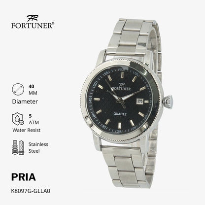 Fortuner Jam Tangan Analog Pria Water Resistant Rantai Kinsley