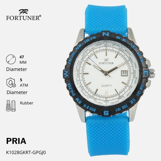 Fortuner Jam Tangan Analog Pria Water Resistant Rubber Tamerlane