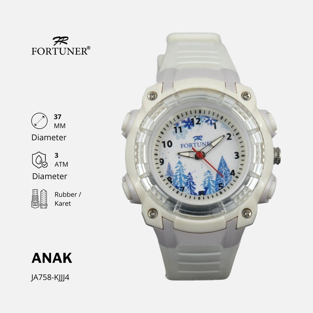 Fortuner Jam Tangan Anak Analog Karet Anti Air Christmas Edition Robin