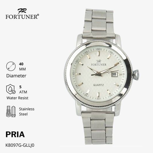 Fortuner Jam Tangan Analog Pria Water Resistant Rantai Kinsley