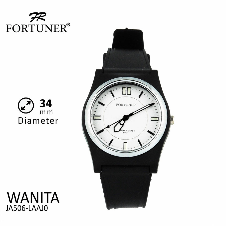 Fortuner Jam Tangan Analog Wanita Water Resistant Rubber Zarria