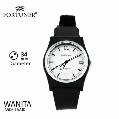 Fortuner Jam Tangan Analog Wanita Water Resistant Rubber Zarria