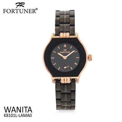 Fortuner Jam Tangan Wanita Analog Black Rosegold Water Resistant Alici