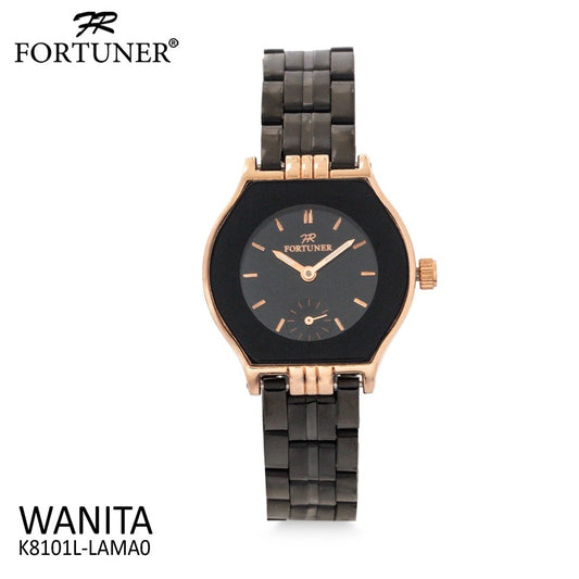 Fortuner Jam Tangan Wanita Analog Black Rosegold Water Resistant Alici