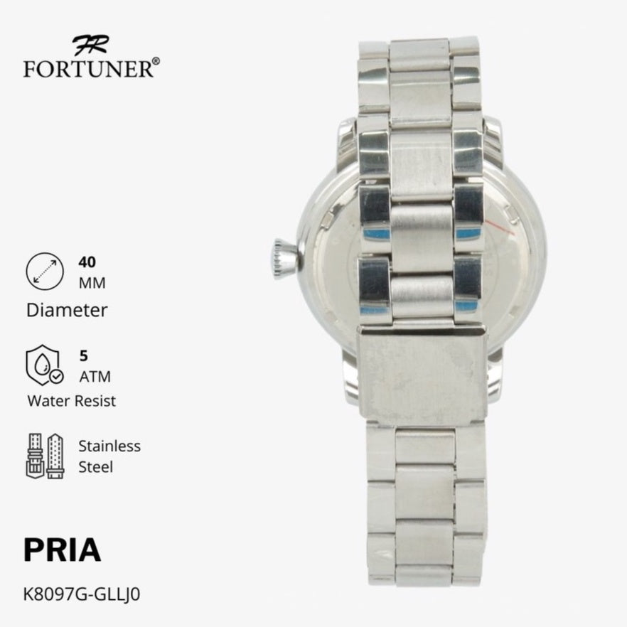 Fortuner Jam Tangan Analog Pria Water Resistant Rantai Kinsley