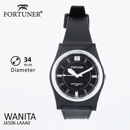 Fortuner Jam Tangan Analog Wanita Water Resistant Rubber Zarria