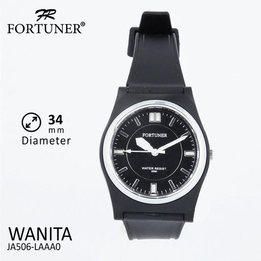 Fortuner Jam Tangan Analog Wanita Water Resistant Rubber Zarria