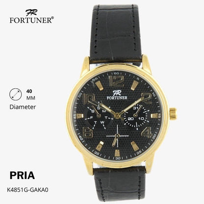 Fortuner Jam Tangan Classic Fashion Pria Water Resist Analog Kulit Haynes