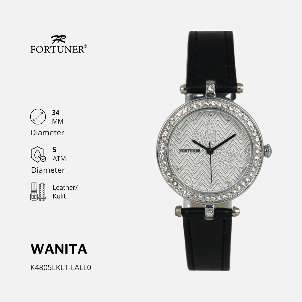 Fortuner Jam Tangan Wanita Analog Anti Air Kulit Hazel