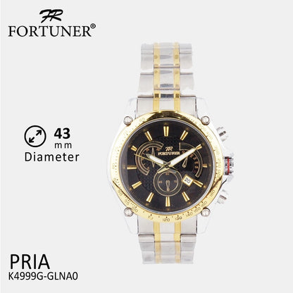 Fortuner Jam Tangan Analog Pria Chrono Water Resistant Denley