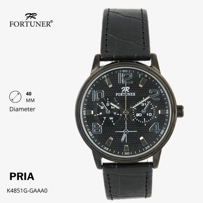 Fortuner Jam Tangan Classic Fashion Pria Water Resist Analog Kulit Haynes