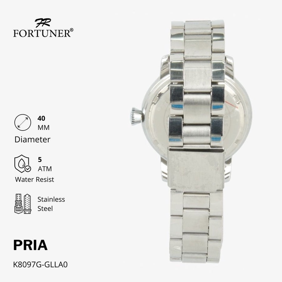 Fortuner Jam Tangan Analog Pria Water Resistant Rantai Kinsley