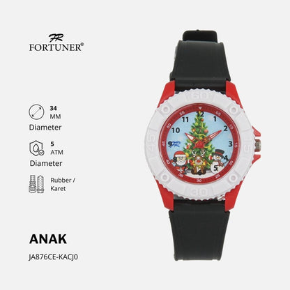 Fortuner Jam Tangan Anak Analog Karet Tahan Air Edisi Natal Andrew