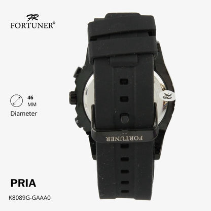 Fortuner Jam Tangan Analog Pria Chrono Water Resistant Rubber Allonzo