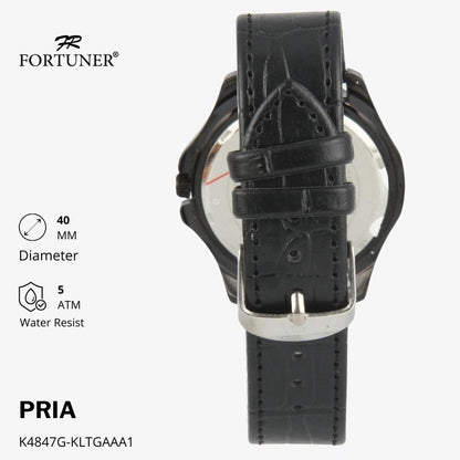 Fortuner Jam Tangan Analog Pria Kulit Water Resistant Abigail