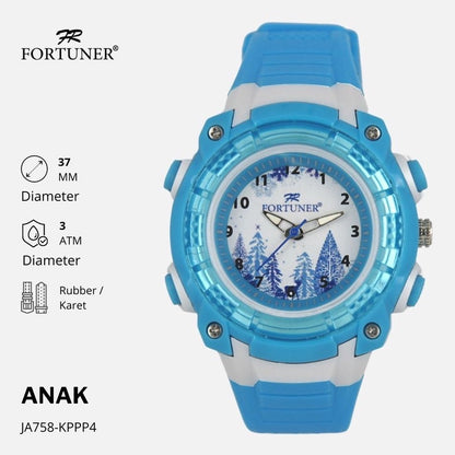 Fortuner Jam Tangan Anak Analog Karet Anti Air Christmas Edition Robin