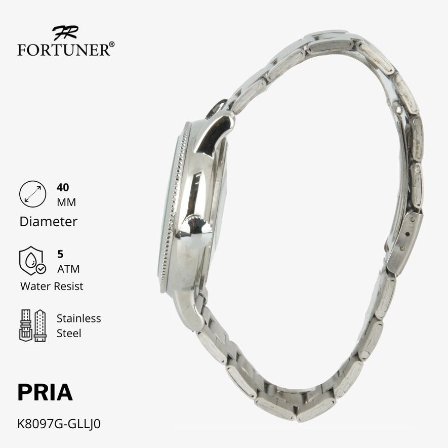 Fortuner Jam Tangan Analog Pria Water Resistant Rantai Kinsley