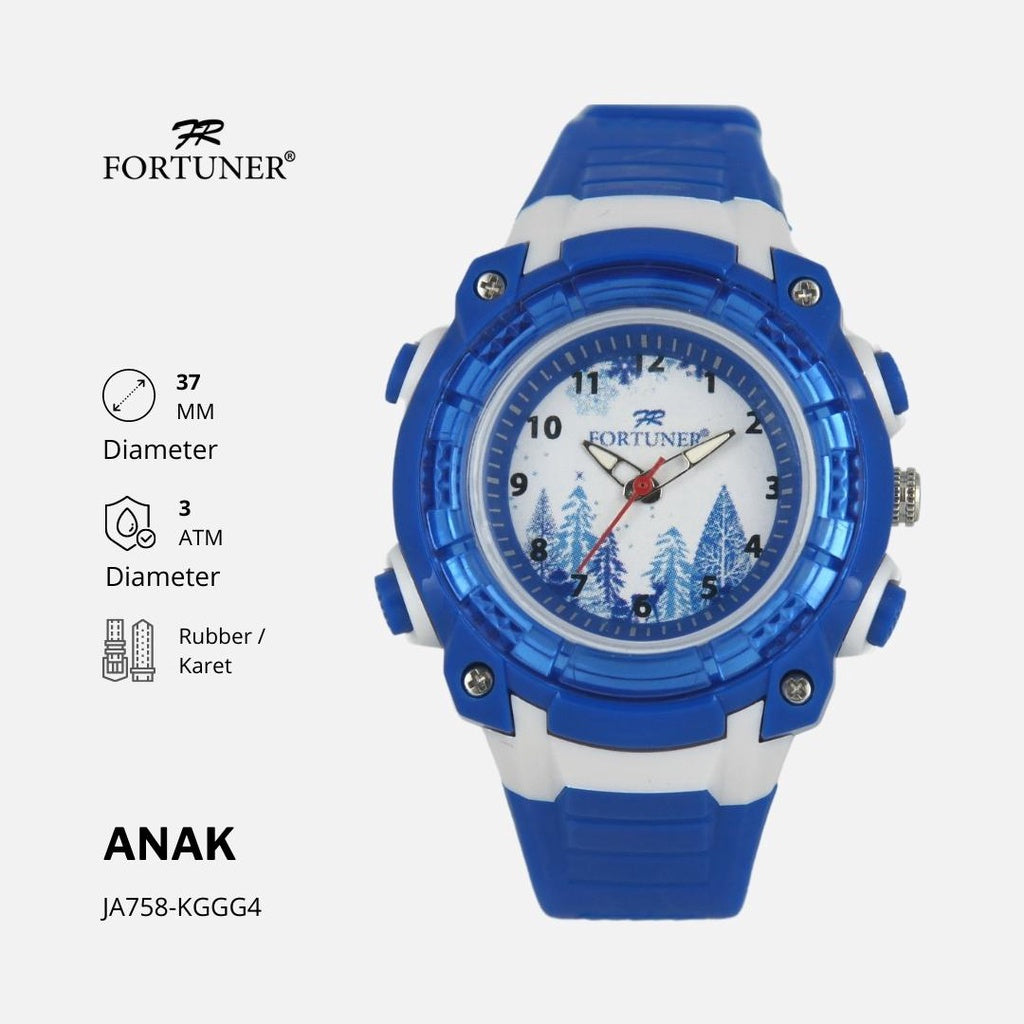 Fortuner Jam Tangan Anak Analog Karet Anti Air Christmas Edition Robin