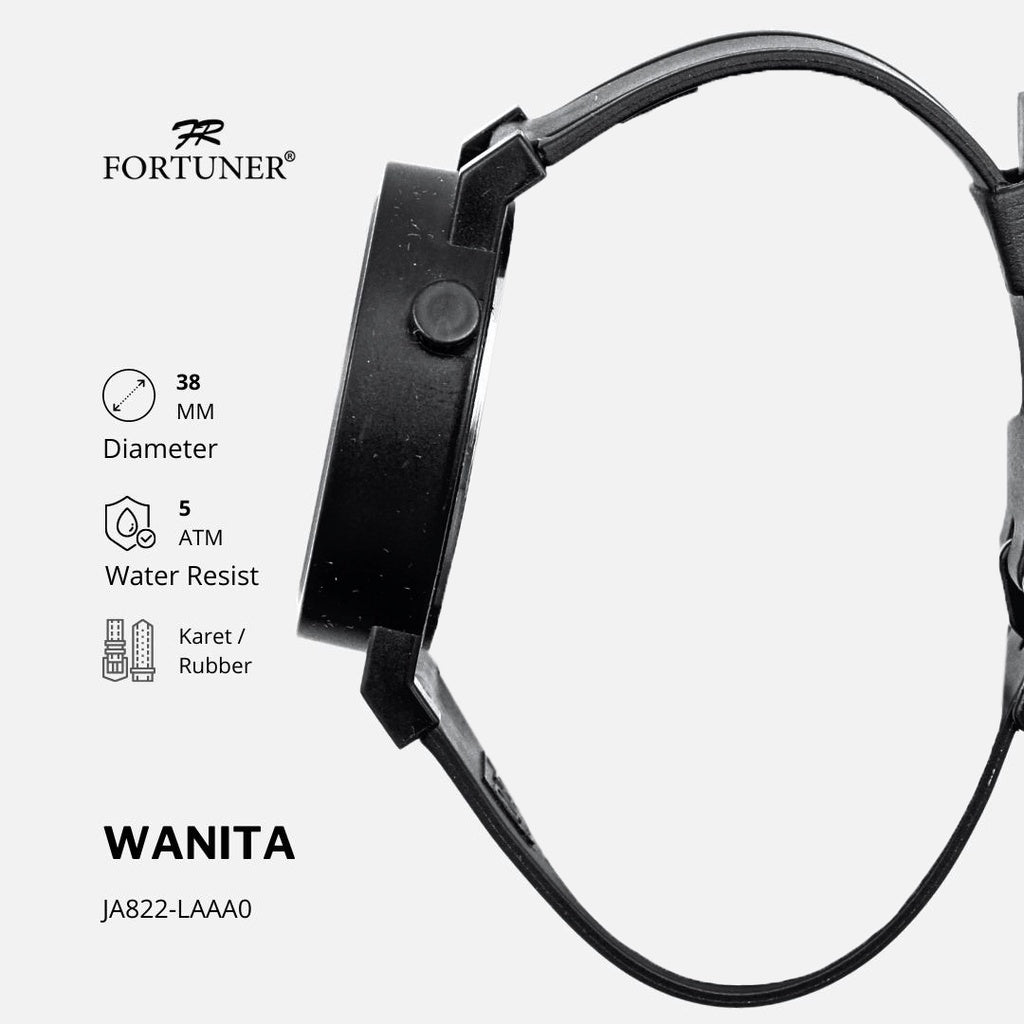 Fortuner Jam Tangan Analog Wanita Water Resistant Rubber Zoela