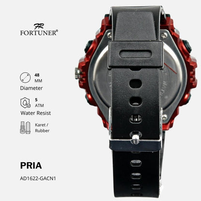 Fortuner Jam Tangan Pria Dual Time Chrono Water Resist Ion