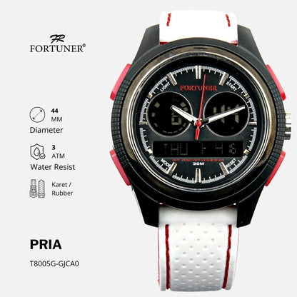 Fortuner Jam Tangan Pria Sport Analog-Digital Karet Tahan Air Diego