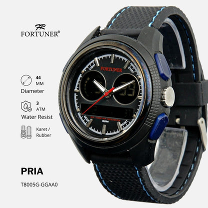 Fortuner Jam Tangan Pria Sport Analog-Digital Karet Tahan Air Diego