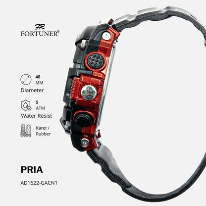 Fortuner Jam Tangan Pria Dual Time Chrono Water Resist Ion