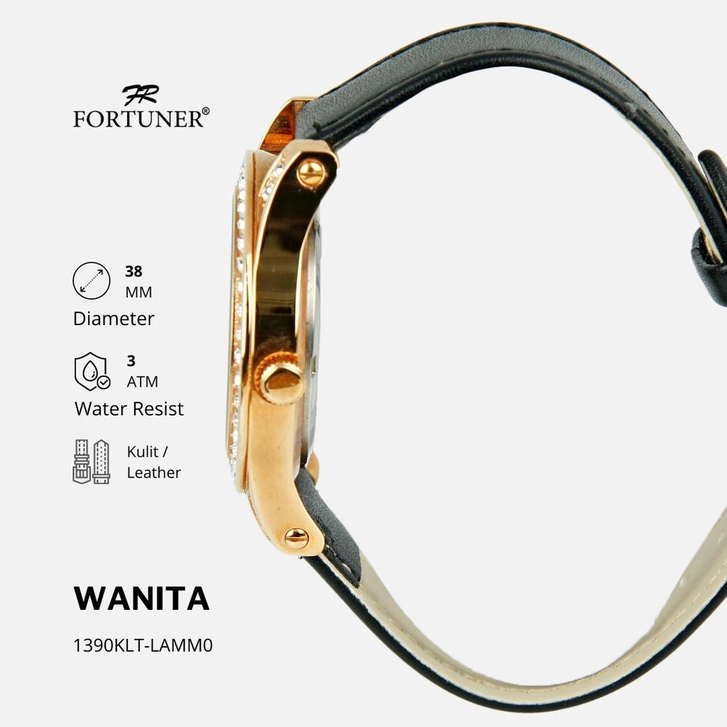 Fortuner Jam Tangan Fashion Analog Wanita Water Resistant Rantai Yelizavetha