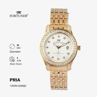 Fortuner Jam Tangan Fashion Analog Wanita Water Resistant Rantai Yelizavetha