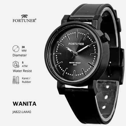 Fortuner Jam Tangan Analog Wanita Water Resistant Rubber Zoela