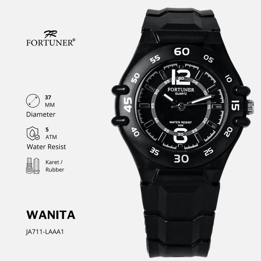 Fortuner JA-711 Original Jam Tangan Wanita Karet Putih