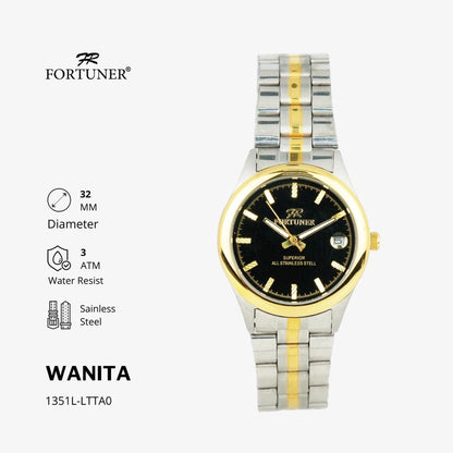 Fortuner Jam Tangan Wanita Analog Water Resist Superior All Stainless Tzili